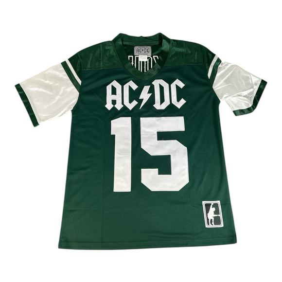 NWOT AC/DC NY JETS 2015 World Tour Sz L Jersey Rare Liquid Blue Design w/ COA - Picture 1 of 10